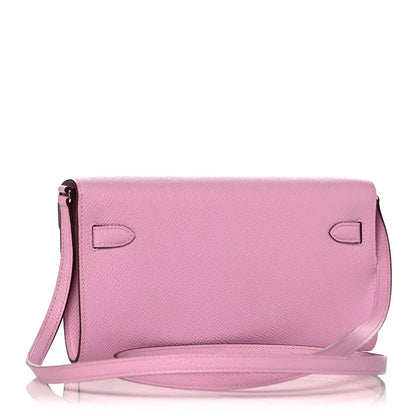 Kelly To Go Wallet Mauve Sylvestre Epsom Palladium Hardware