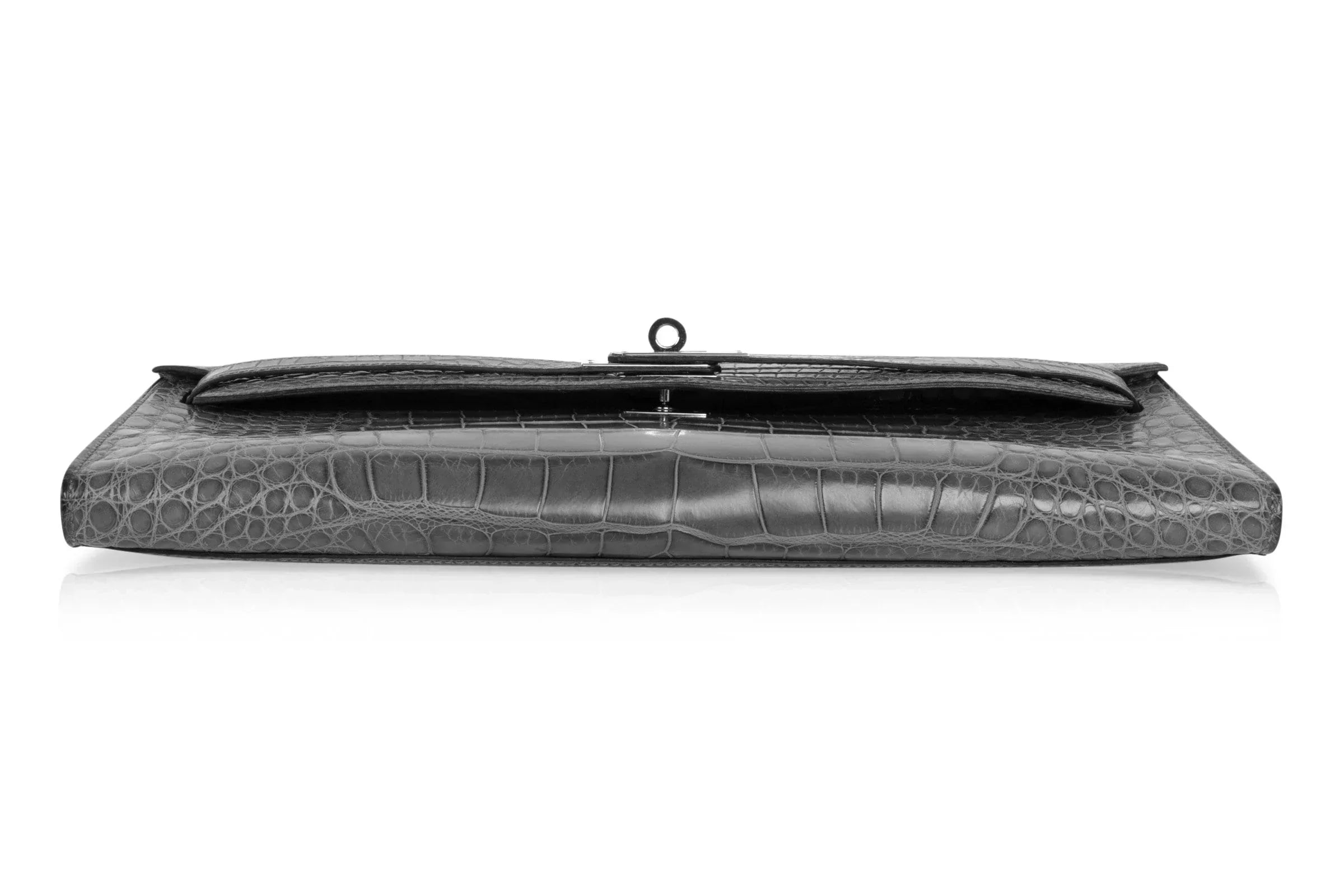 Kelly Cut Bag Gris Paris Grey Matte Alligator Palladium VERY rare