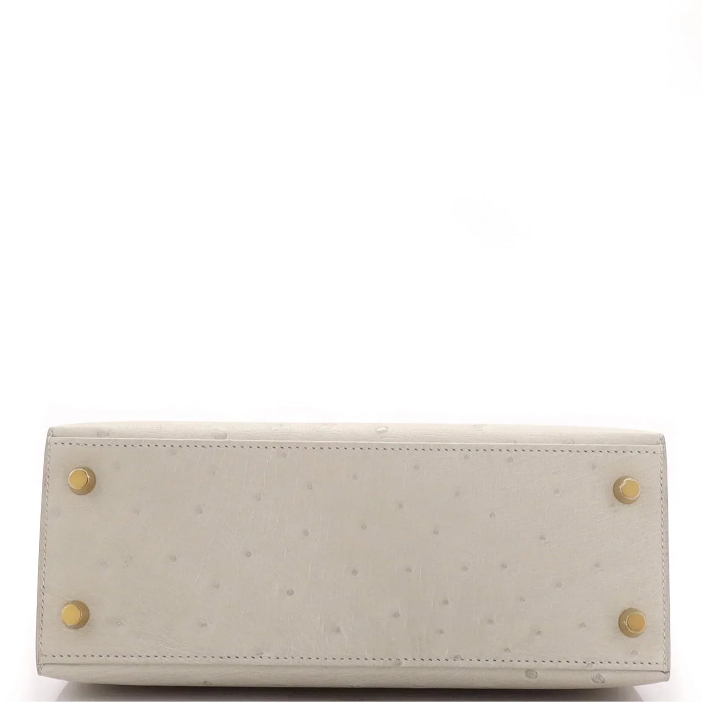 Kelly II Sellier Mini Beton Ostrich Gold Hardware