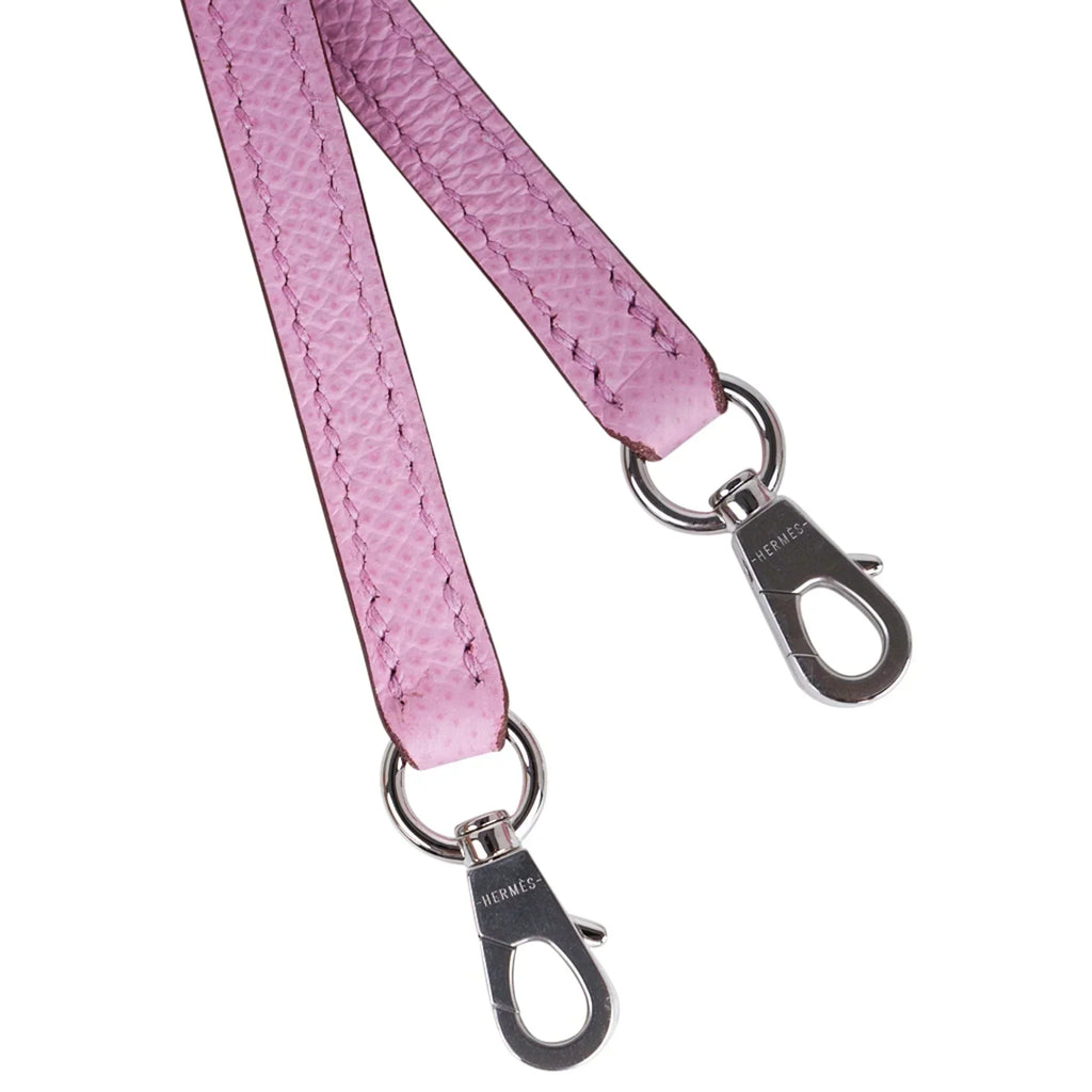 Mini Kelly 20 Bag Sellier Mauve Sylvestre Epsom with Palladium Hardware