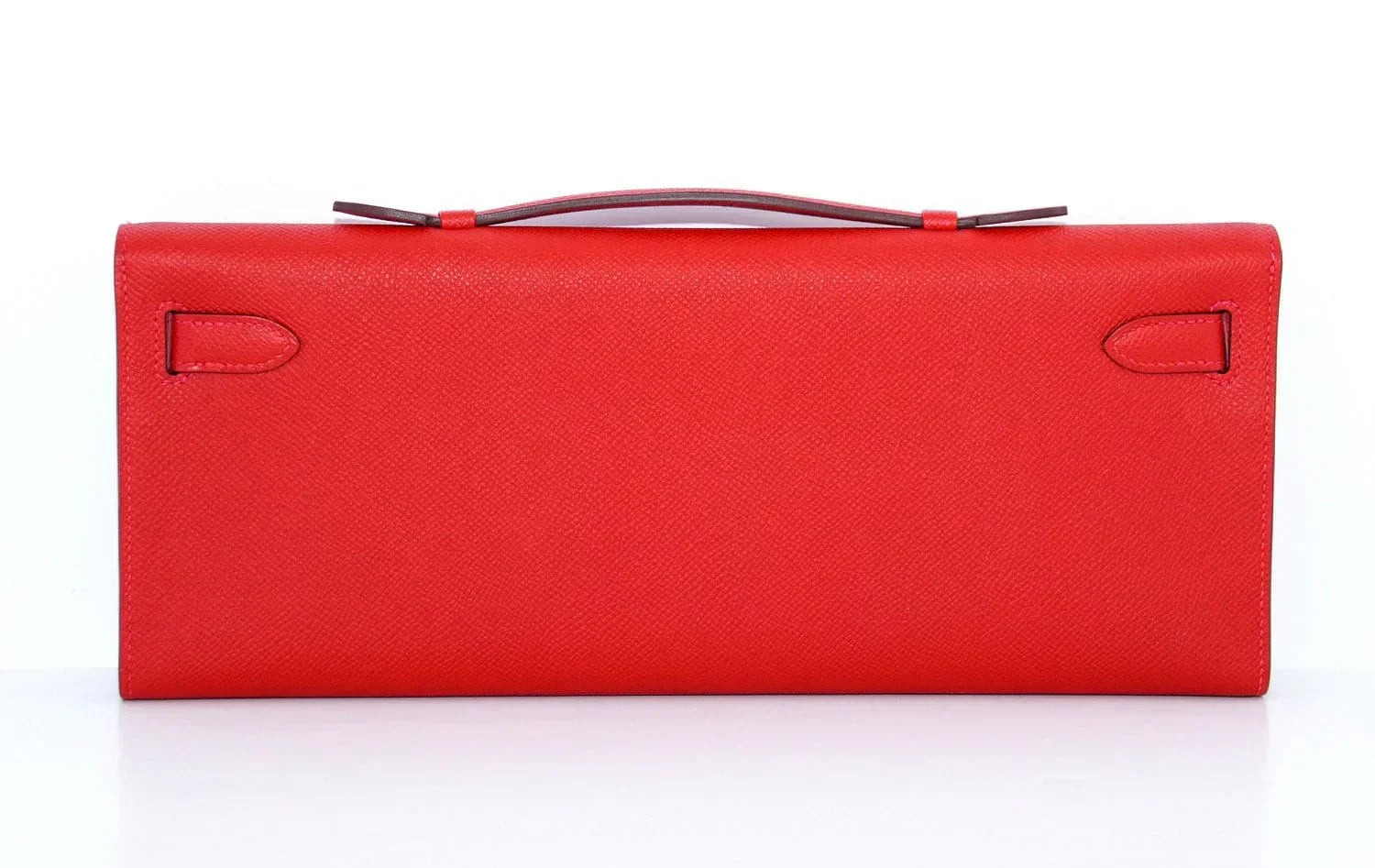 Kelly Cut Bag Clutch Rouge Casaque Epsom Palladium