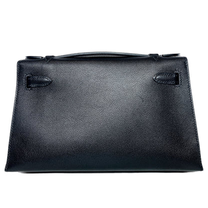 Kelly Pochette Noir Madame Gold Hardware