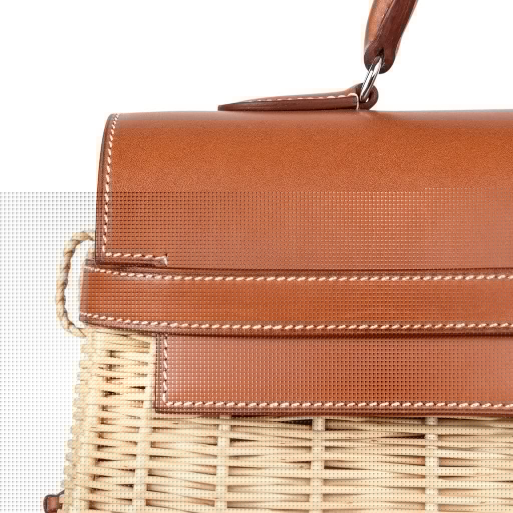 Kelly 35 Bag Picnic Wicker / Osier Palladium Hardware Limited Edition