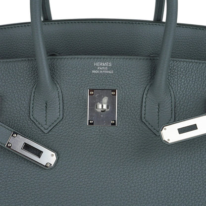Birkin 35 Bag Vert Amande Togo Leather with Palladium Hardware