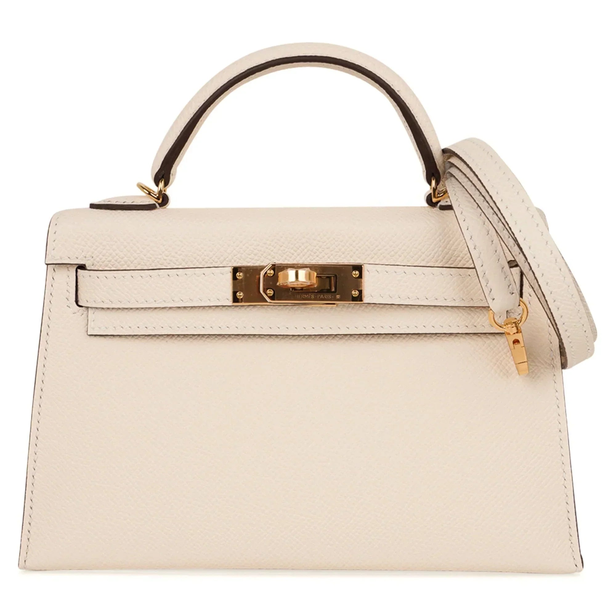 Mini Kelly 20 Bag Sellier Nata Epsom with Gold Hardware