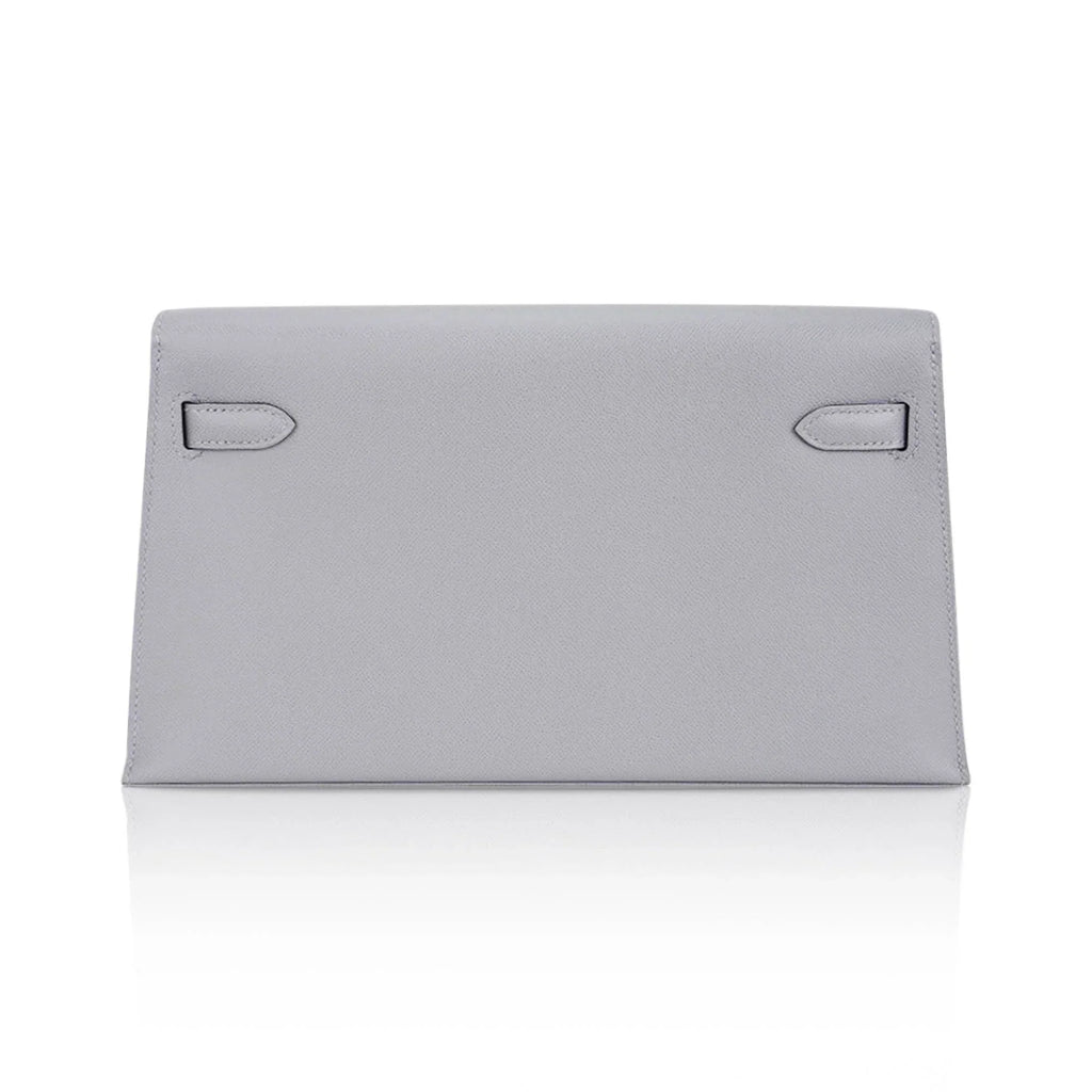 Kelly Elan Gris Pantin Veau Madame Leather with Palladium Hardware