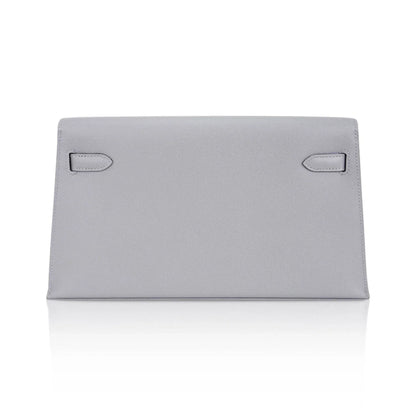 Kelly Elan Gris Pantin Veau Madame Leather with Palladium Hardware